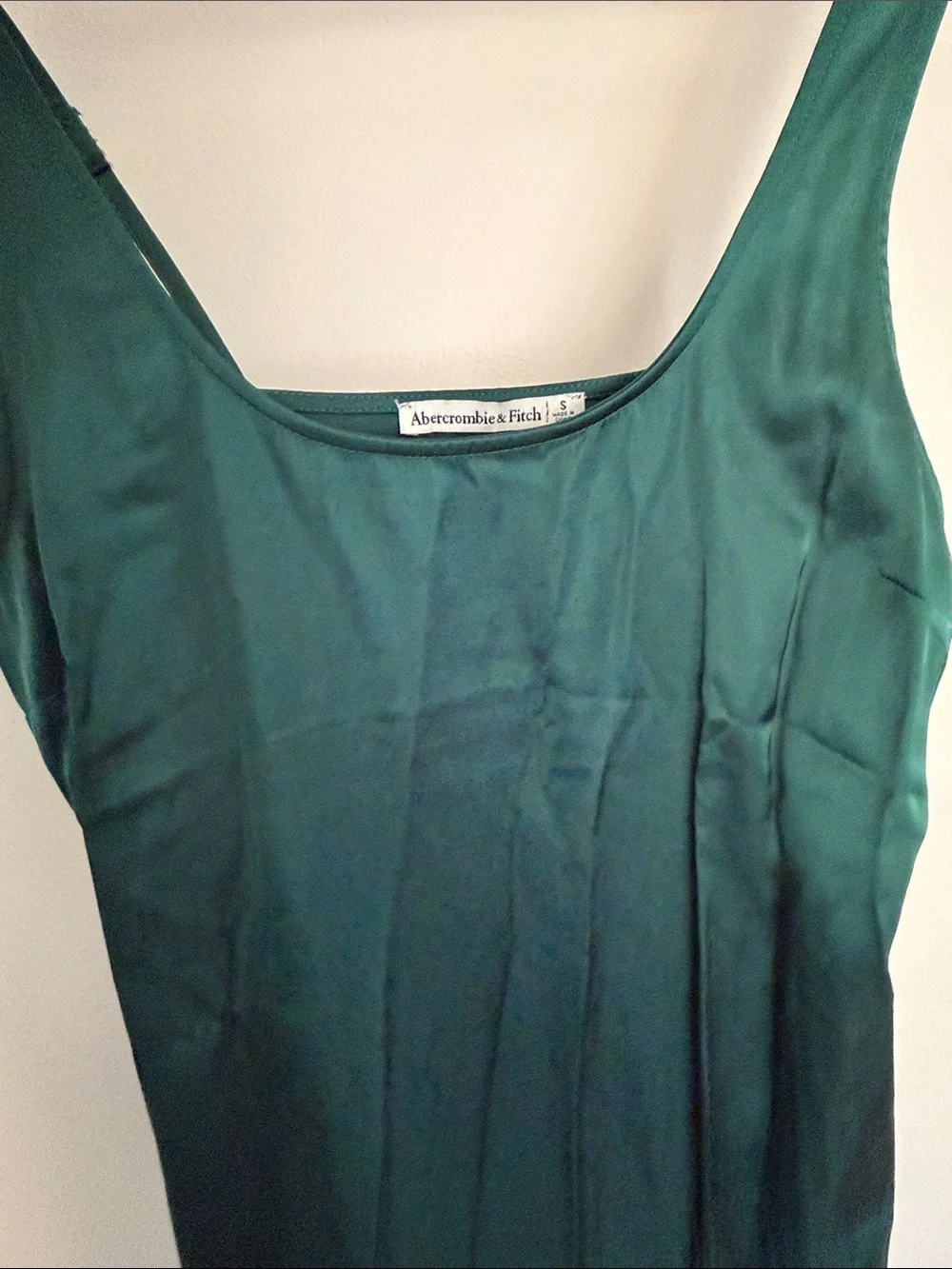 Abercrombie & Fitch Sleek Emerald Green Slip Dress - Women